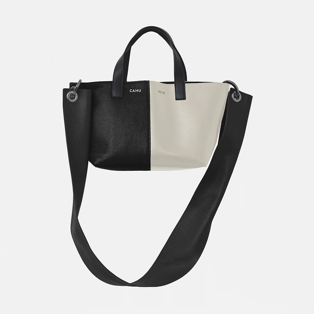 THE PRATIQUE LEATHER BLACK / PVC LIGHT GREY XS