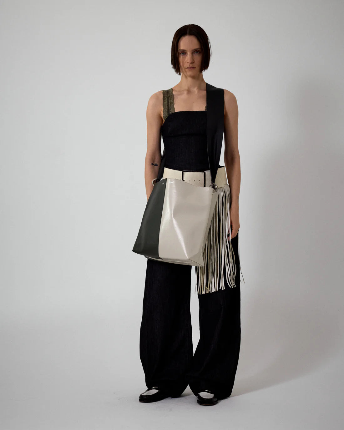 【SALE】LE DAIAGONAL LEATHER forest / PVC light gray