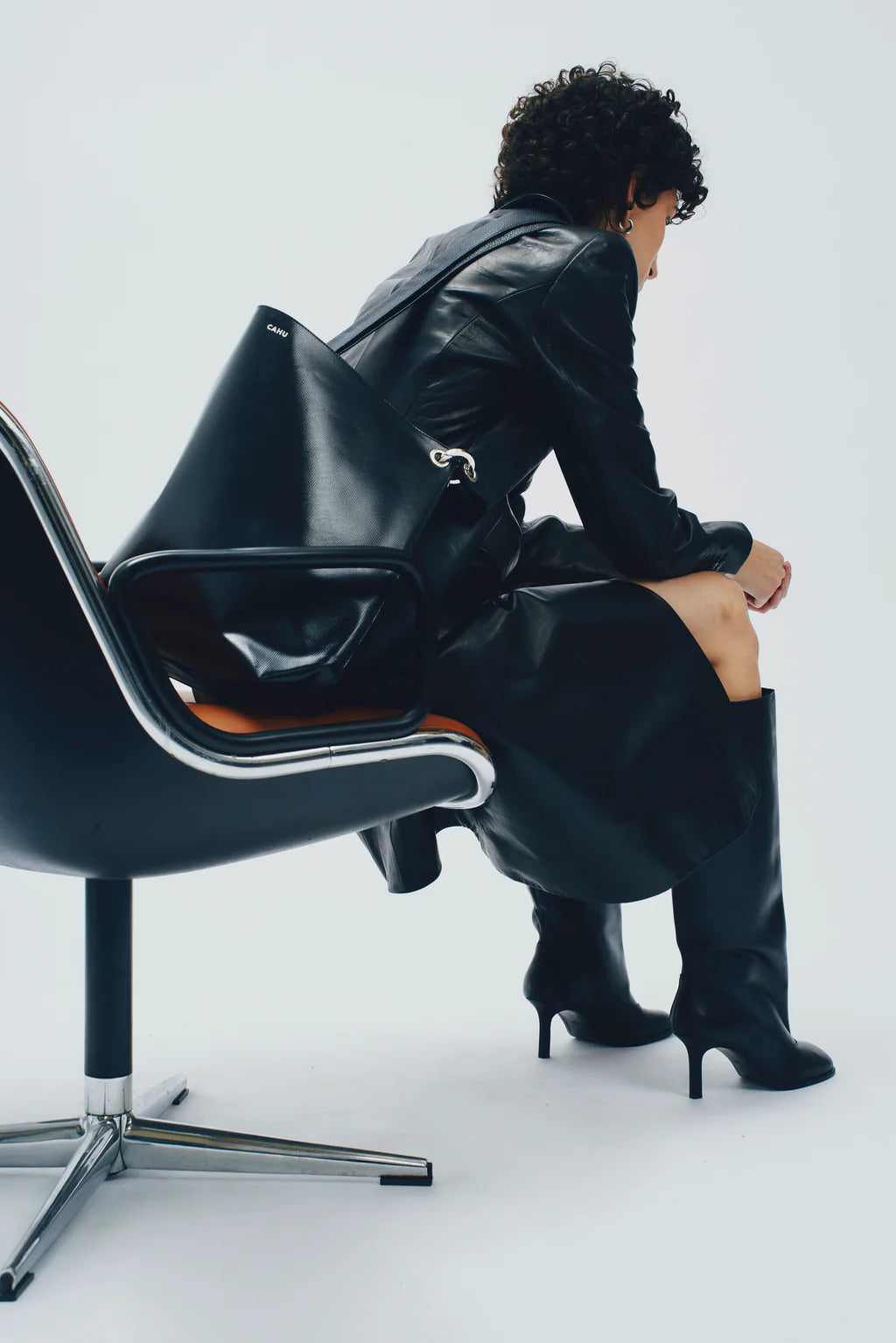 LE DAIAGONAL LEATHER BLACK / PVC BLACK