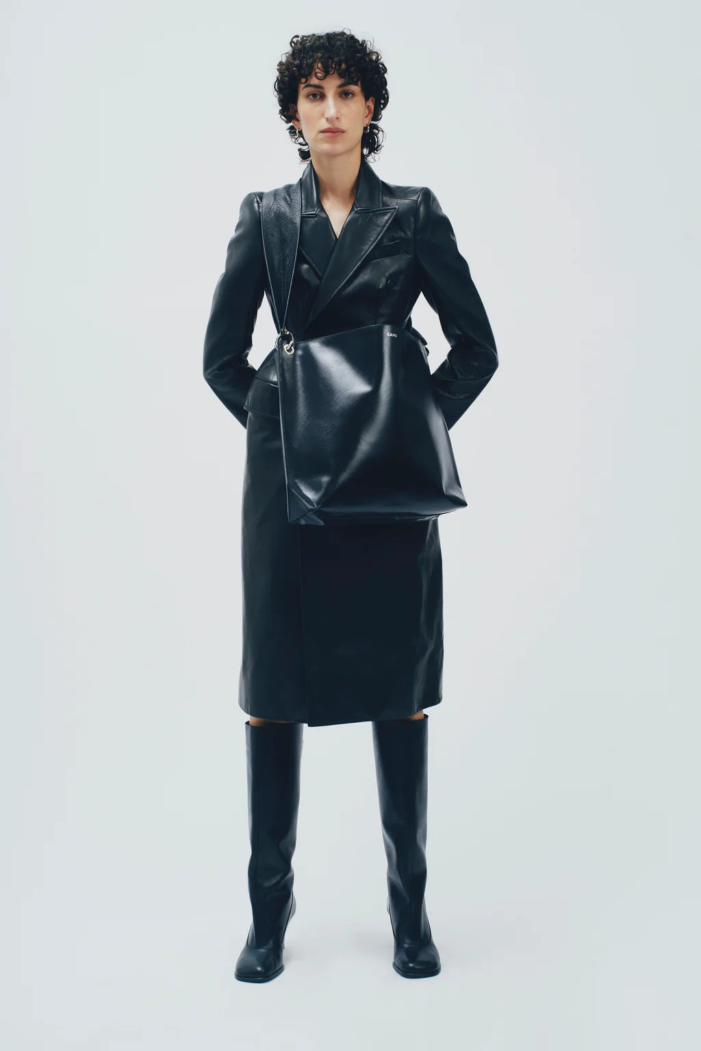 LE DAIAGONAL LEATHER BLACK / PVC BLACK